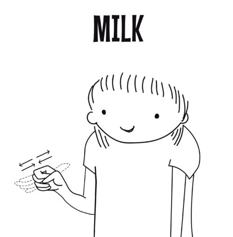 sign language for milk