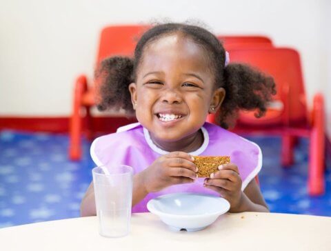 Snack time at daycare: healthy nutritious snack for kids
