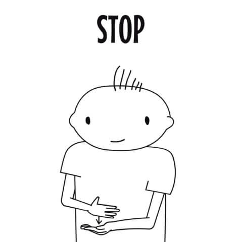 sign language for stop